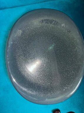 Justin Thereau & Sons Blue Pottery Round Serving Platter